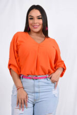Galaxy Commerce - Blusa para Mujer Naranja marca Chica Chic MB3298
