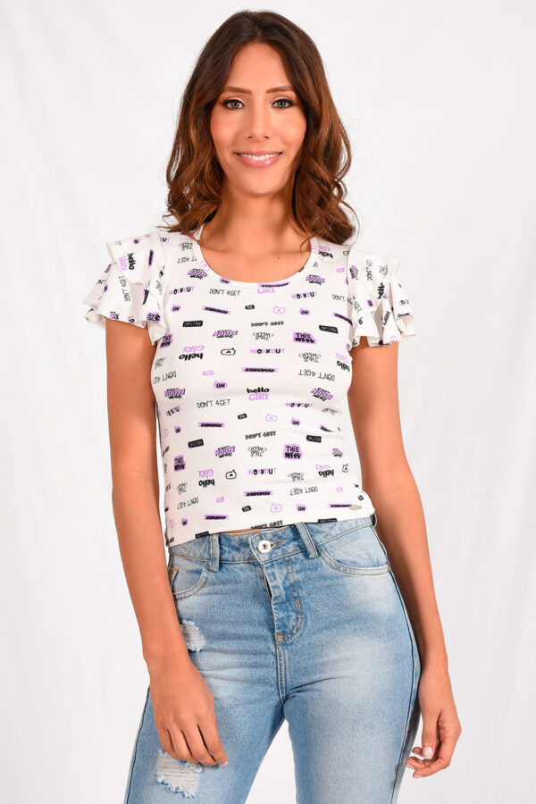 Galaxy Commerce - Blusa para Mujer Offwhite marca Chica Chic MB3174