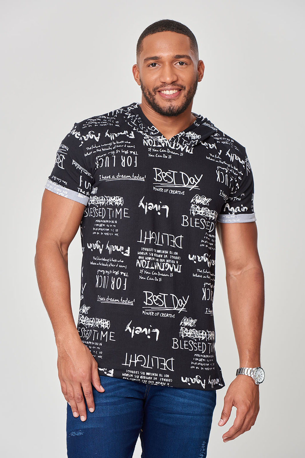 Galaxy Commerce - Camiseta para Hombre Negro marca 80 grados U21546
