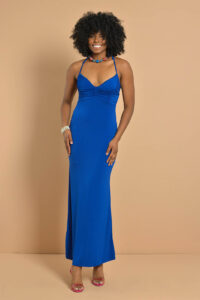 Galaxy Commerce - Vestido para Mujer Azul Rey marca Chica Chic MV2402